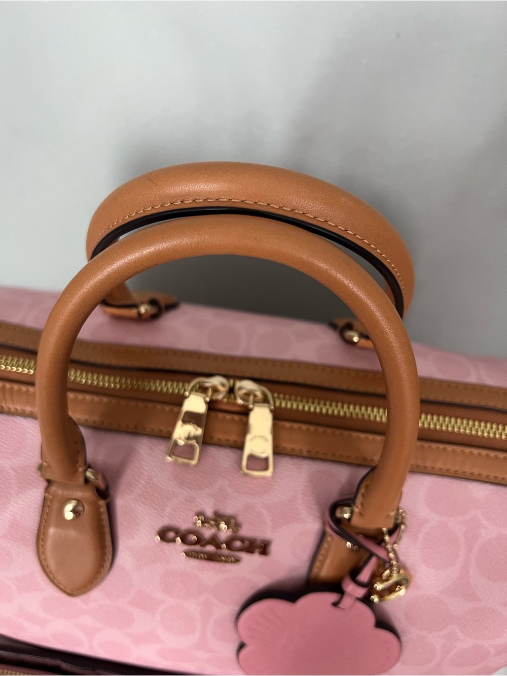 Coach Large Rowan Satchel In Signature Canvas With Charms & Wallet - Picture 5 of 14